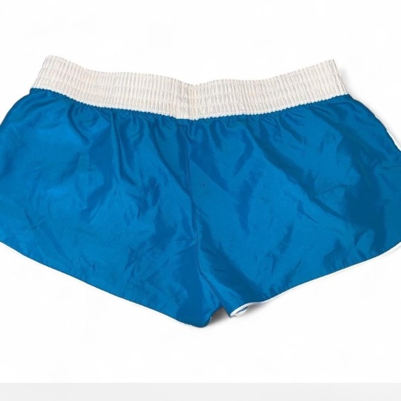 OP Women's Blue Athletic Shorts with White Trim piping micro surf juniors 11/13 - Picture 3 of 6